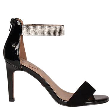 UNA HEALY WOMENS DIAMANTE STRAP SANDAL - BLACK
